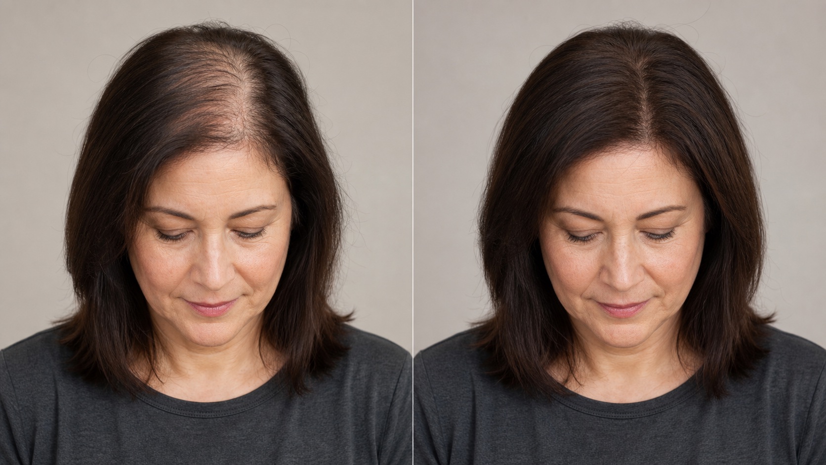 Before and after styling example for the same product category